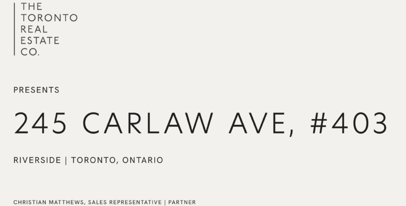 245 Carlaw Avenue #403